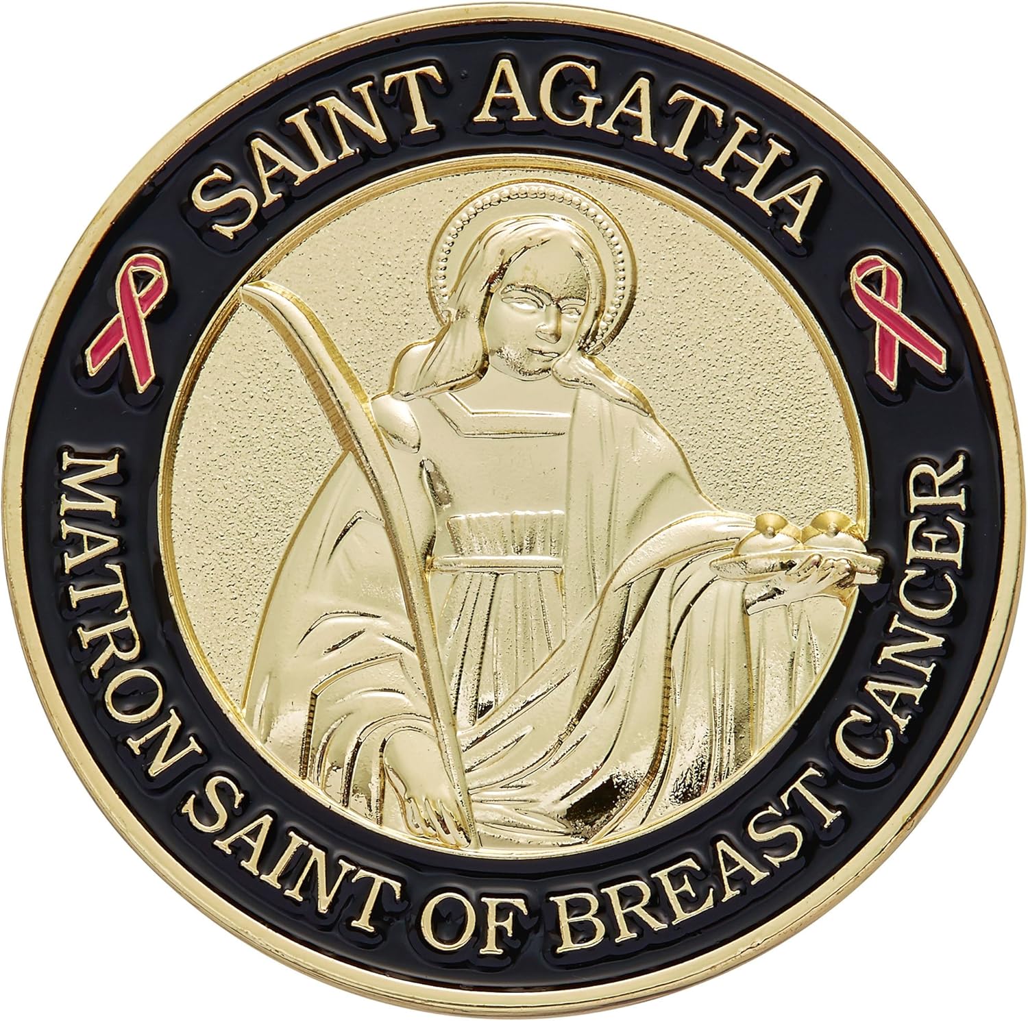 Hero's Valor St. Agatha Matron Saint of Breast Cancer Challenge Coin