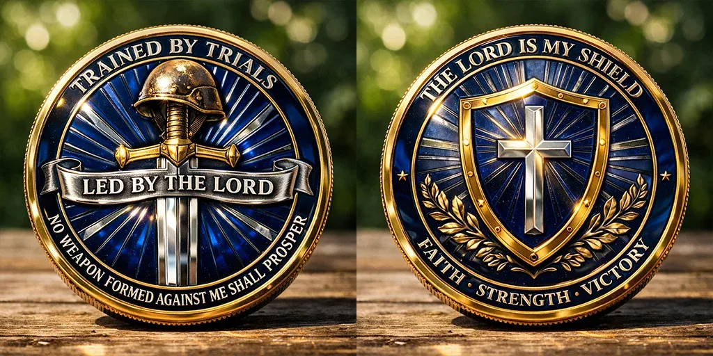 Faith & Strength Christian Challenge Coin