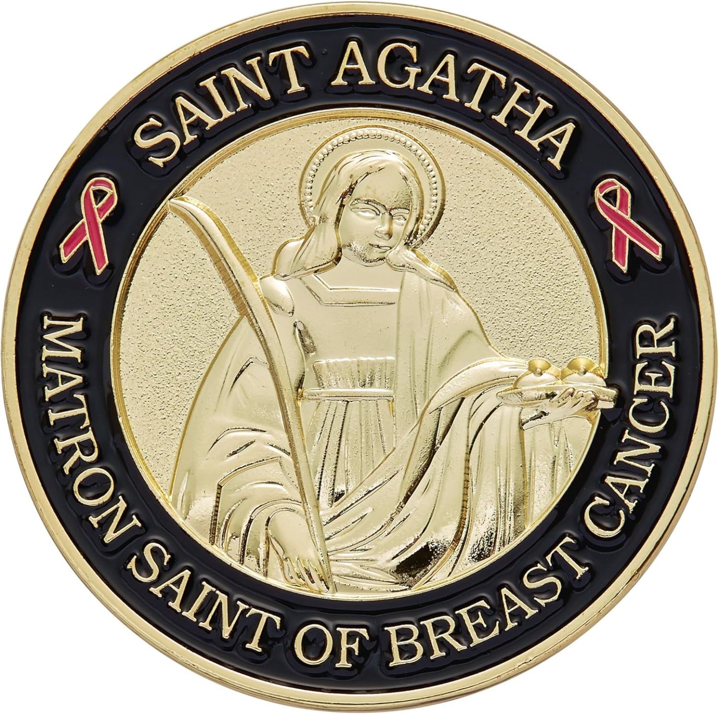 Hero's Valor St. Agatha Matron Saint of Breast Cancer Challenge Coin