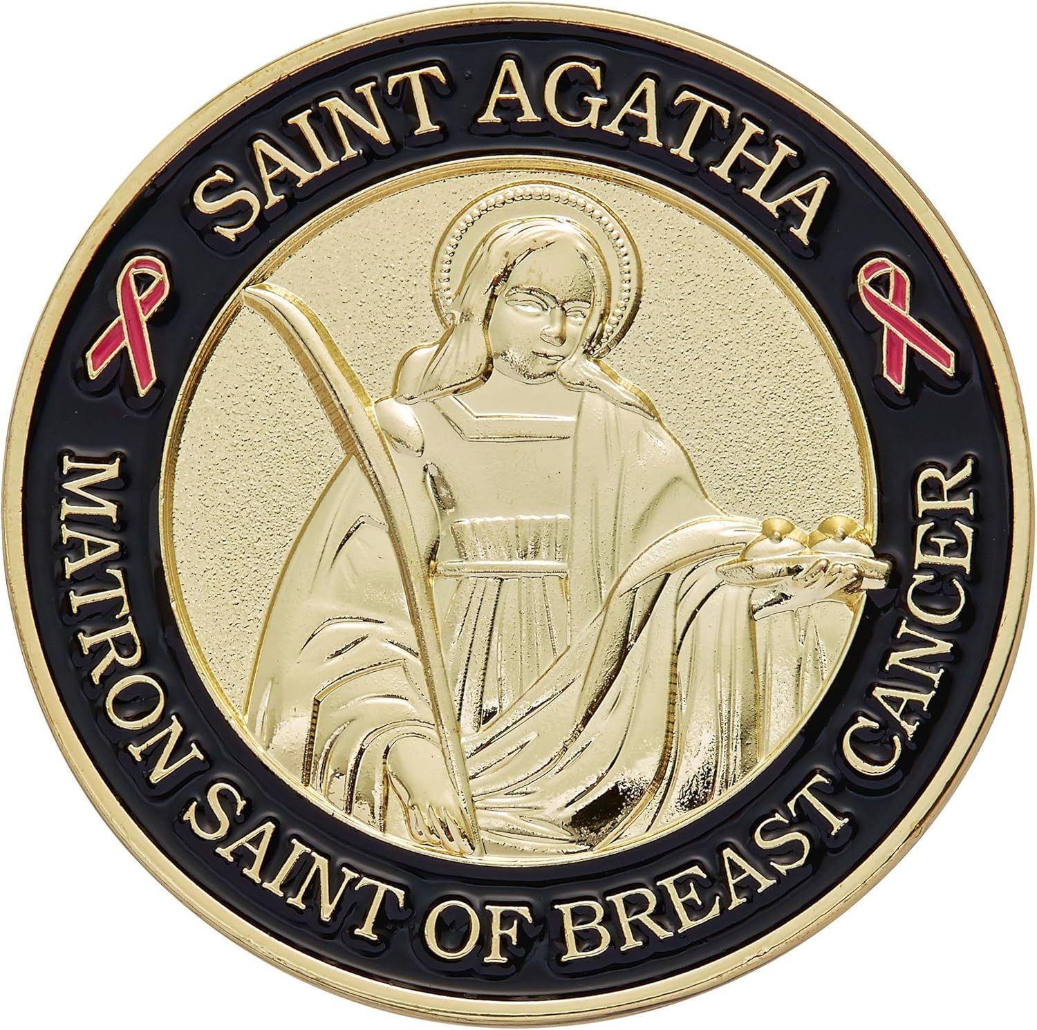 Hero's Valor St. Agatha Matron Saint of Breast Cancer Challenge Coin