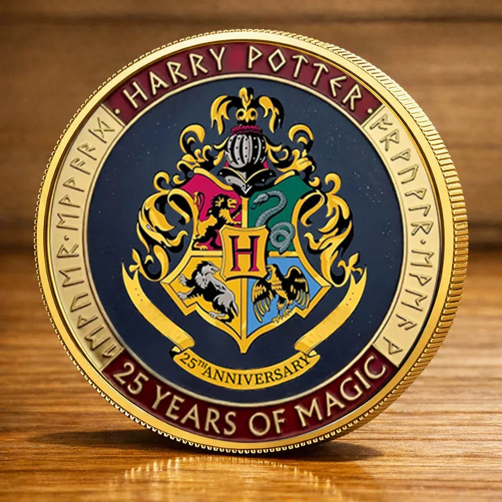 Harry Potter 25 Years Of Magic Printed Commemorative Coin