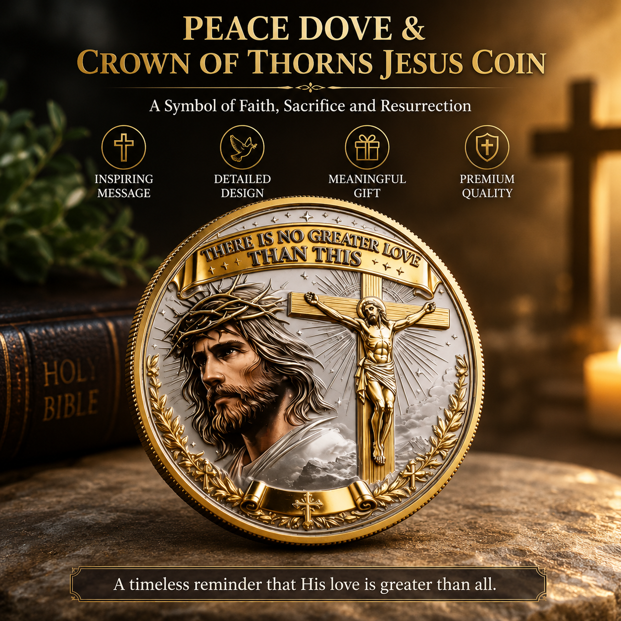 ✝️ Resurrection Faith Coin – A Symbol of Hope & Eternal Love