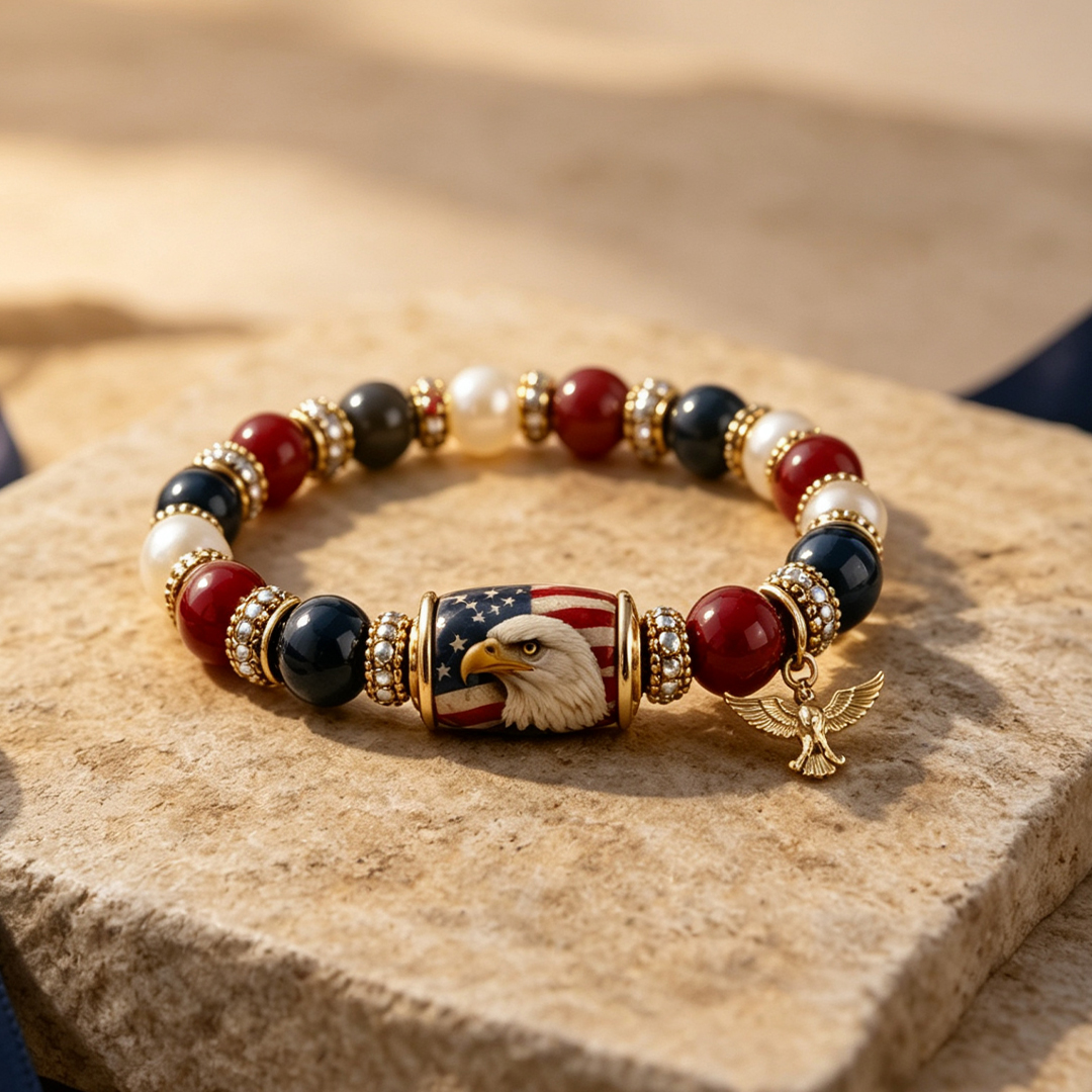 American Eagle Bracelet 1776–2026 | Patriotic Freedom Beaded Jewelry 🦅