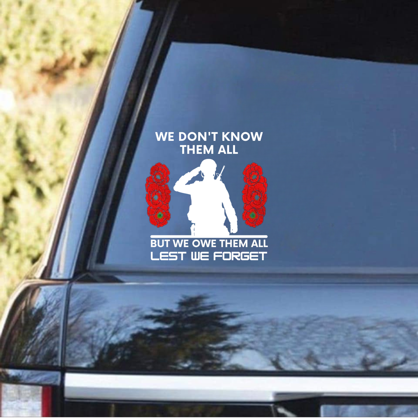 Honor and Remember Our Heroes Car Decal