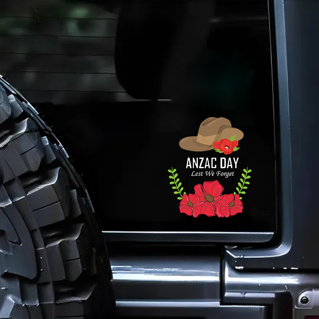 Lest We Forget  Sticker, Anzac Day Veteran Sticker-A0037