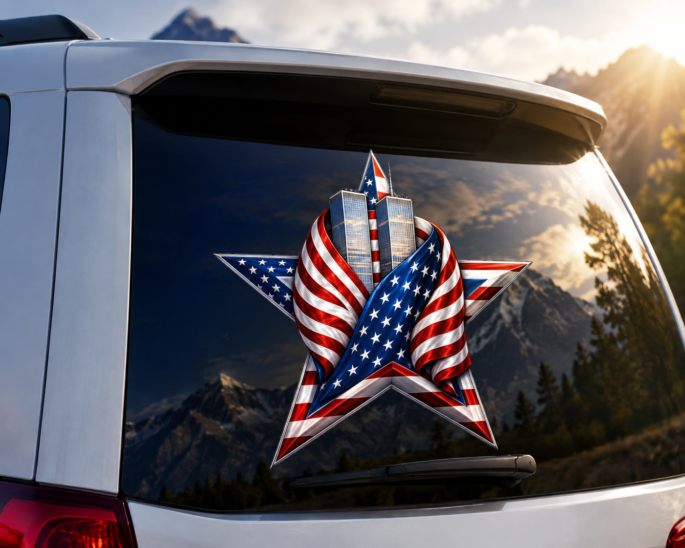 9/11 Never Forget Patriotic Memorial Car Decal