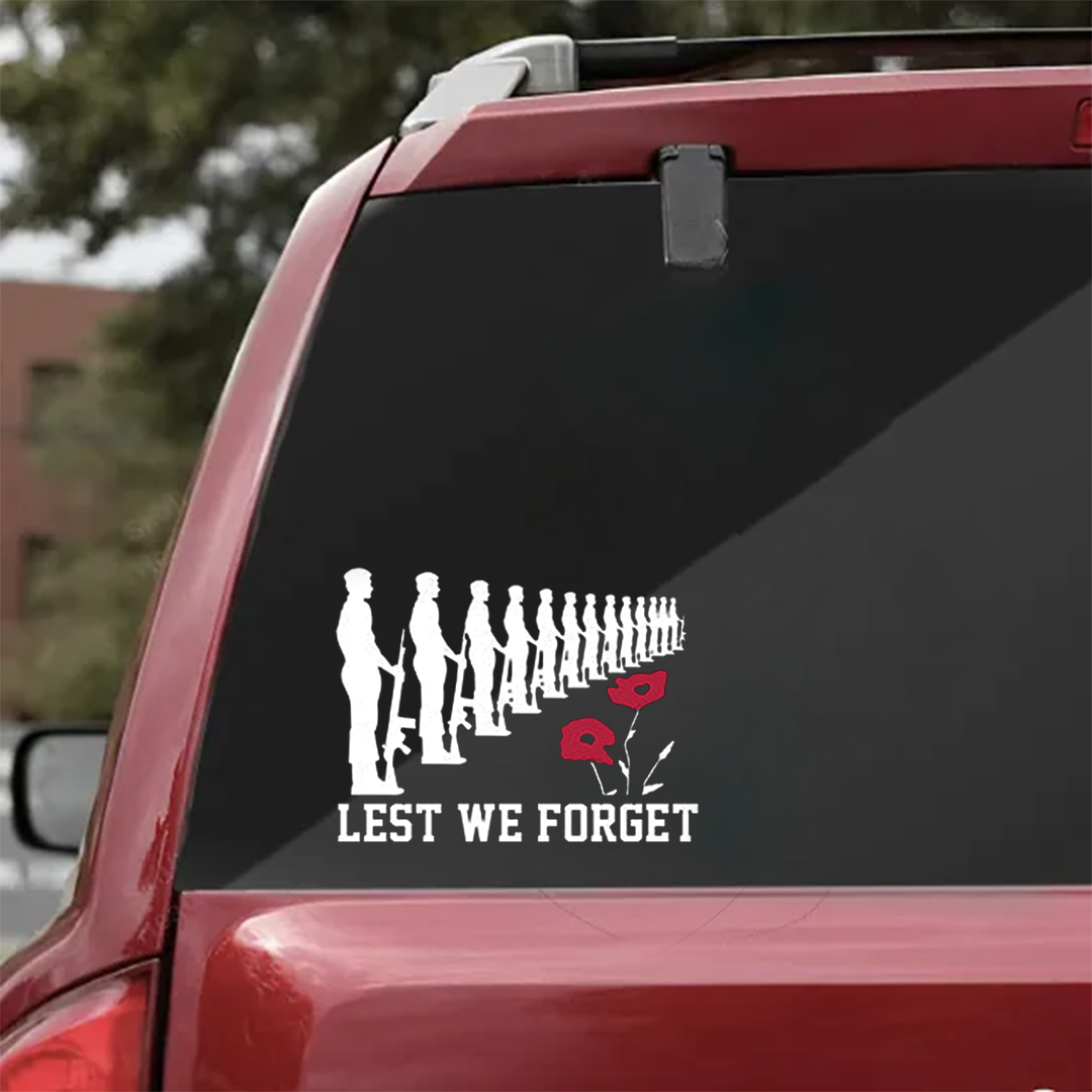 Lest We Forget  Sticker, Anzac Day Veteran Sticker-A0038