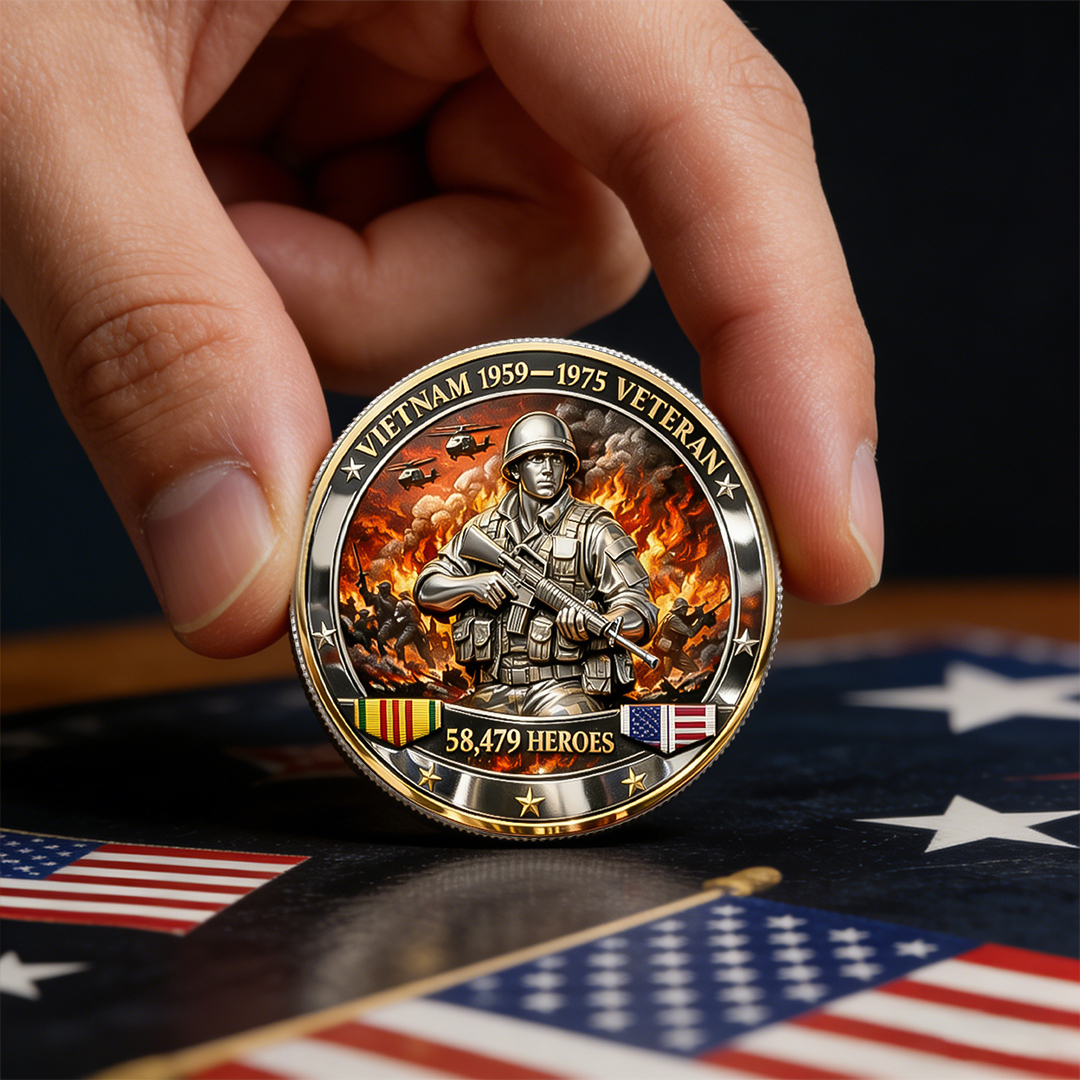 🏆Flash Sale 60% OFF - 🛩️🎖️Vietnam Veteran Tribute Coin – 58,479 Heroes