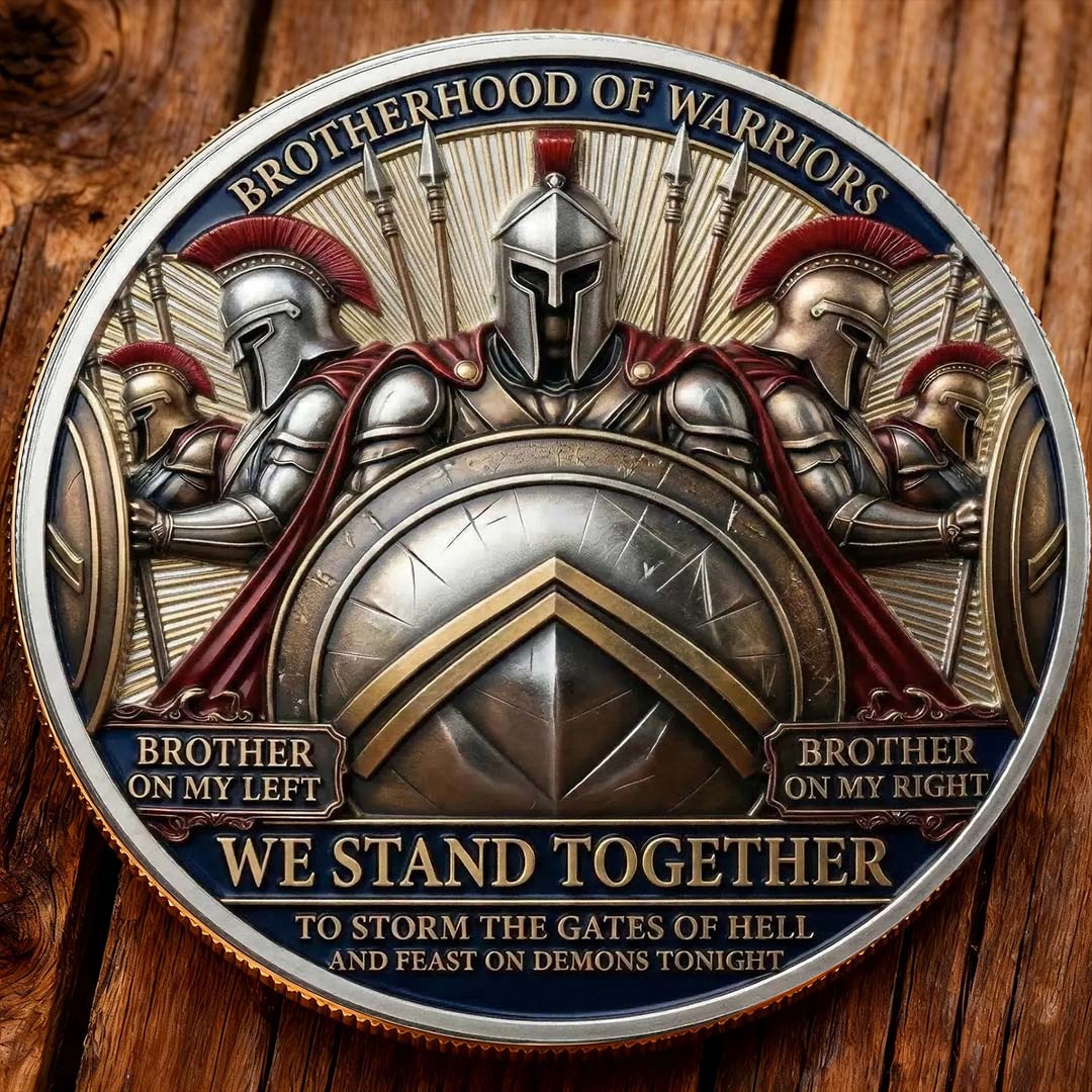🏆Last Day 60% OFF - Brotherhood Warriors Commemorative Challenge Coin ⚔️🛡️🪙