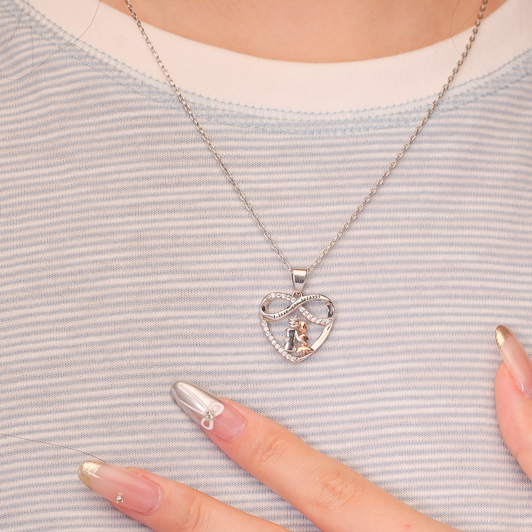 For Granddaughter - S925 You Will Always Have Me And I Will Always Have You Heart Necklace