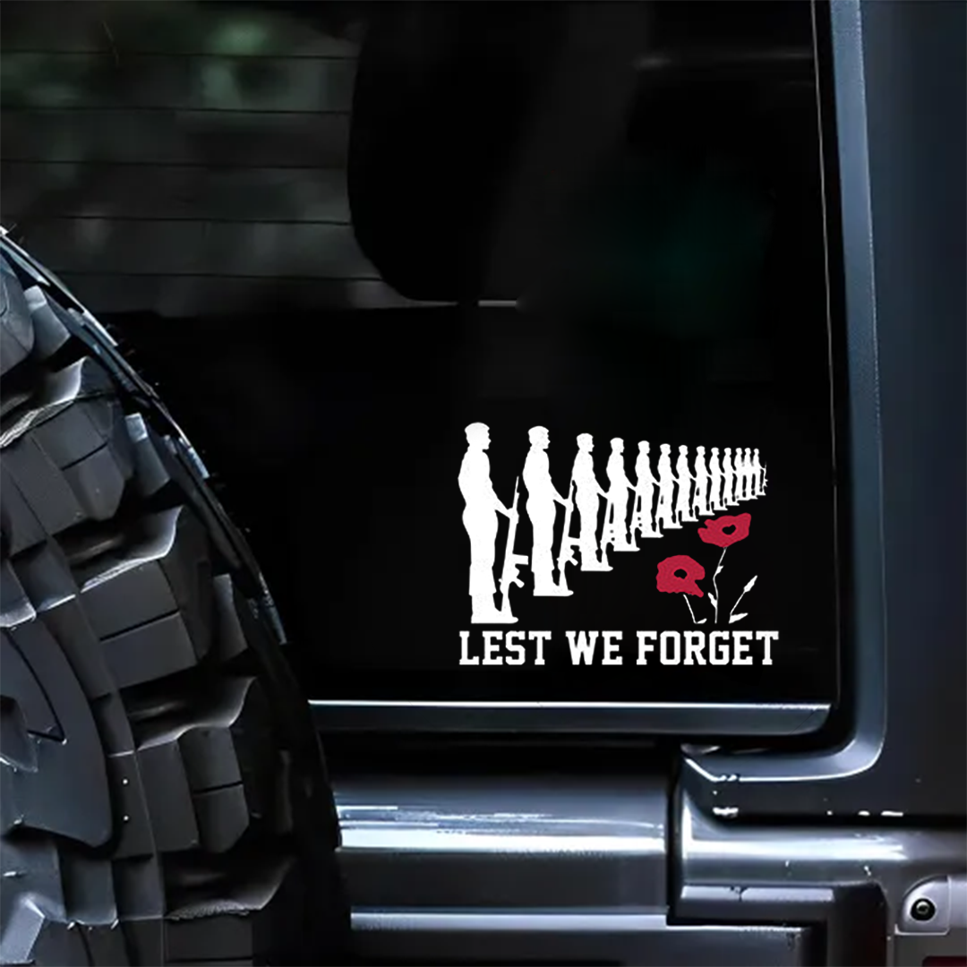Lest We Forget  Sticker, Anzac Day Veteran Sticker-A0038