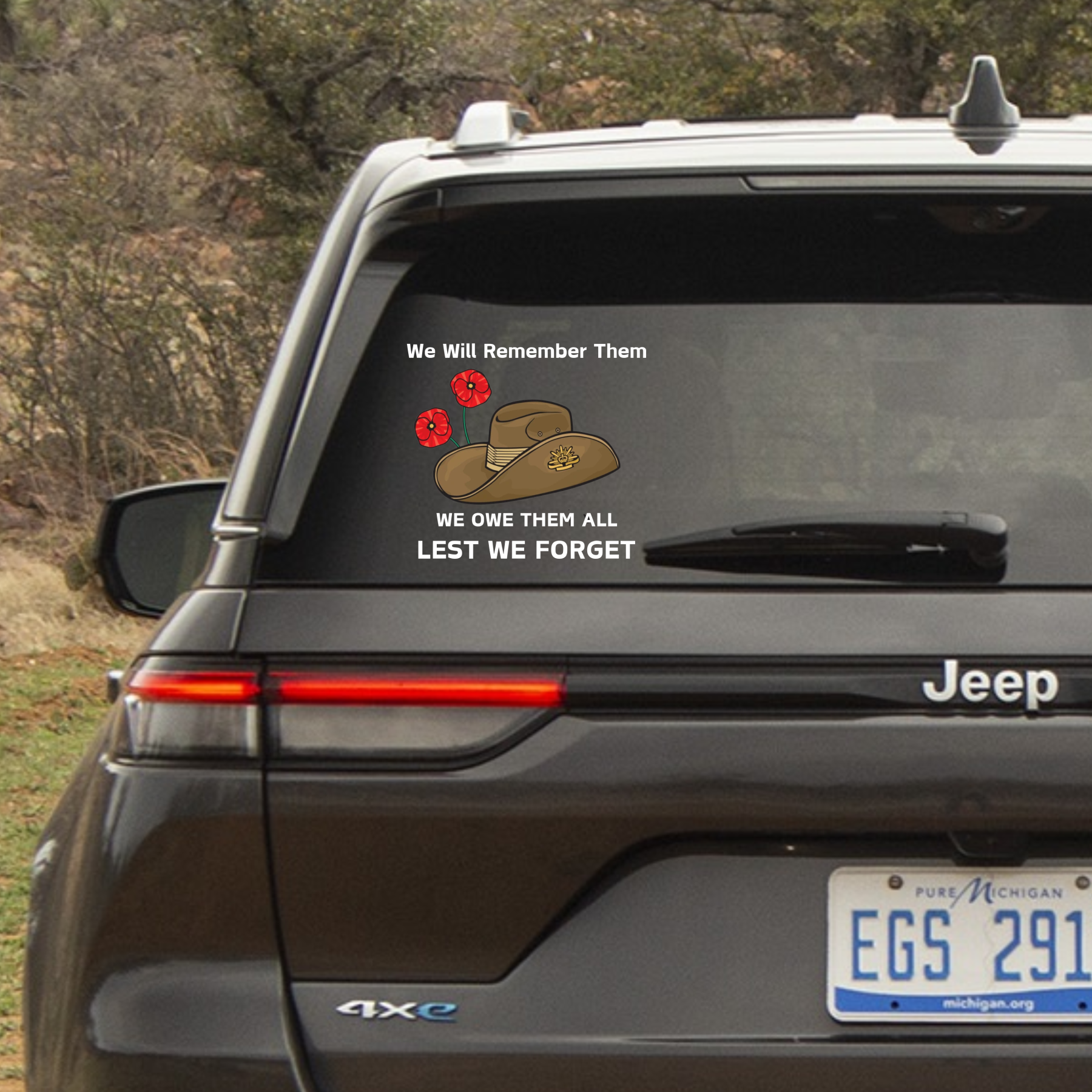 Honor and Remember Our Heroes Car Decal