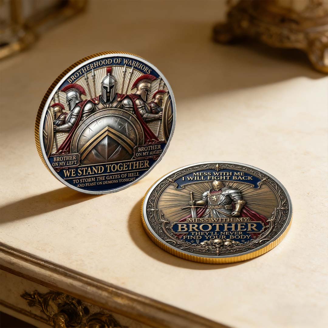 🏆Last Day 60% OFF - Brotherhood Warriors Commemorative Challenge Coin ⚔️🛡️🪙