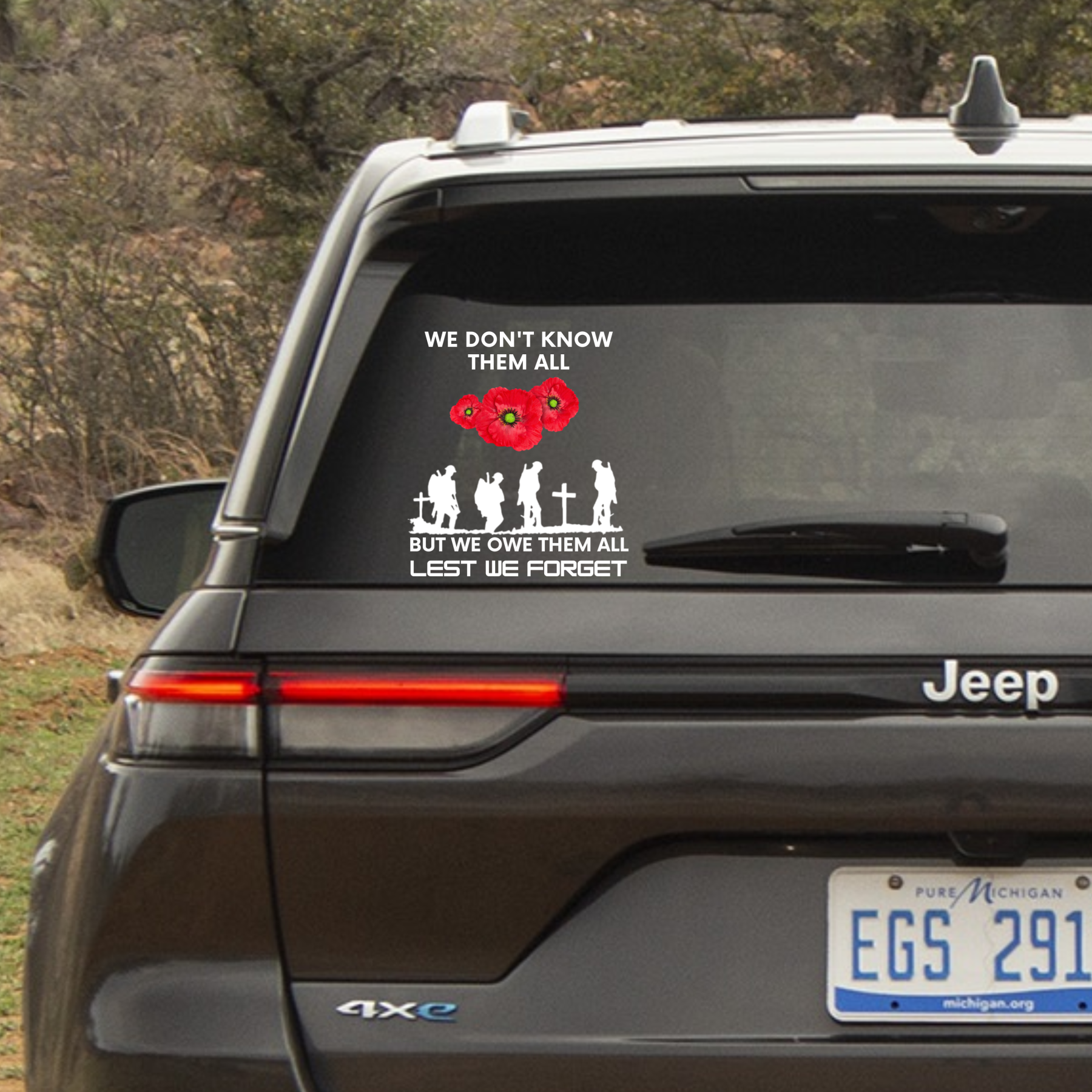 Honor and Remember Our Heroes Car Decal