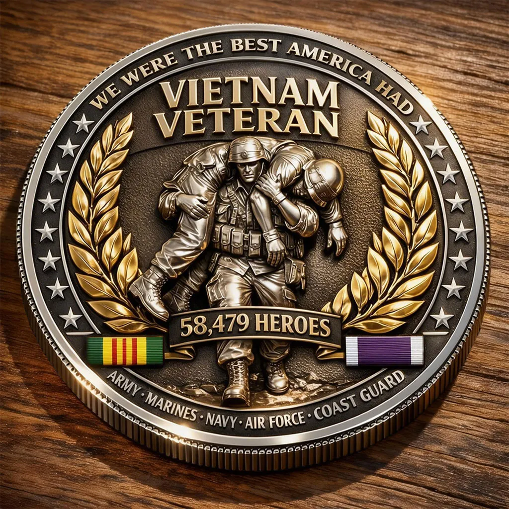🏆Flash Sale 60% OFF - 🛩️🎖️Vietnam Veteran Tribute Coin – 58,479 Heroes