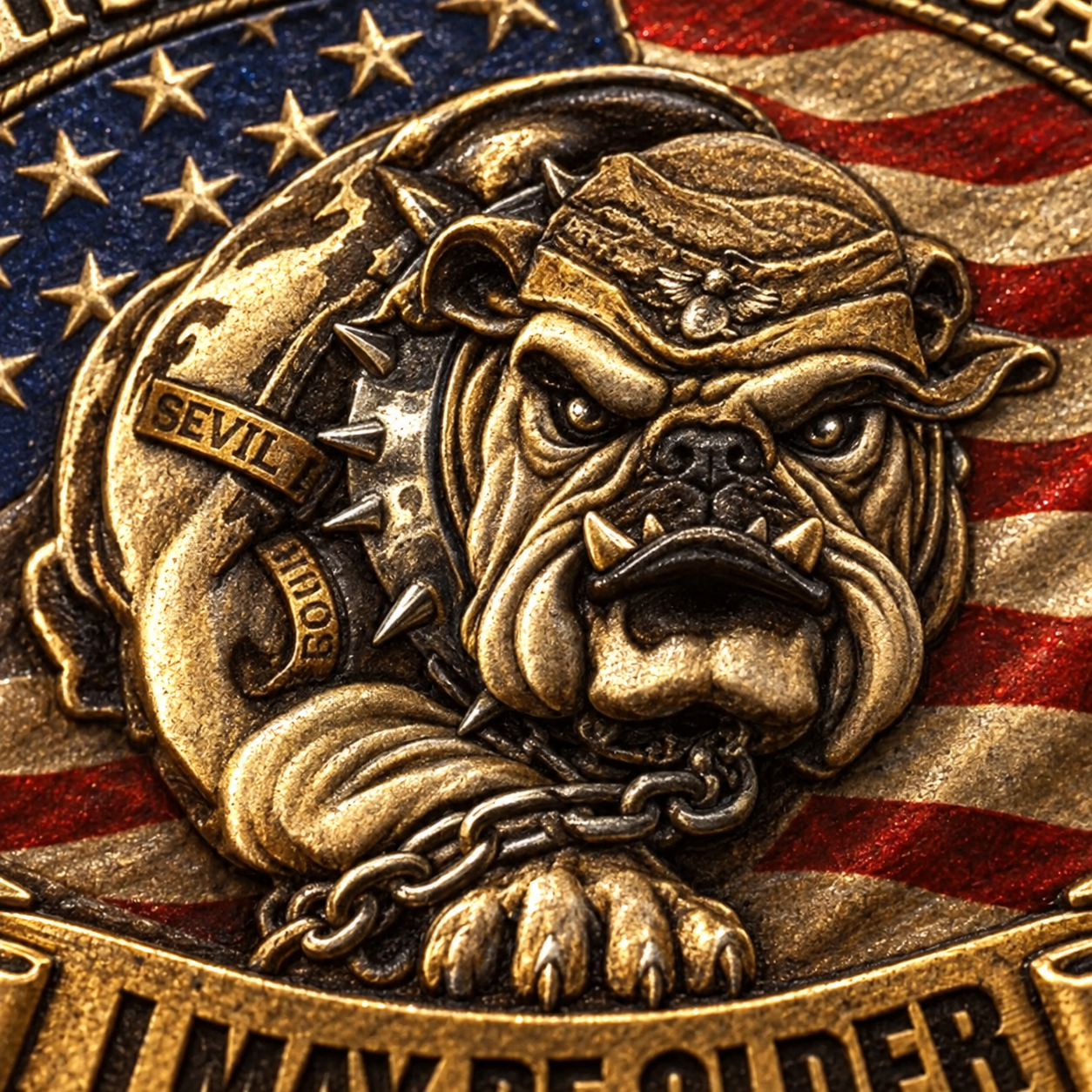 USMC Veteran Bulldog Challenge Coin