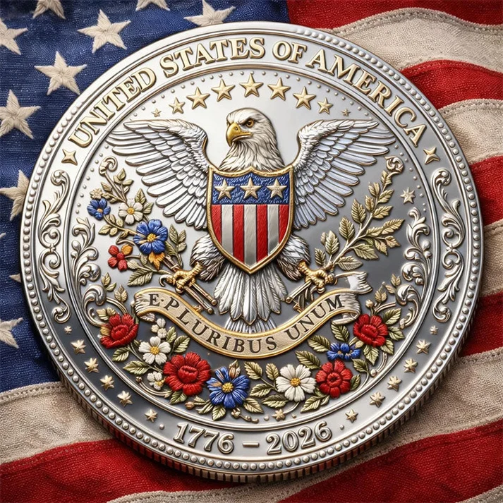 America 250th Anniversary Commemorative Coin – 250 Years of Freedom & Pride 🦅