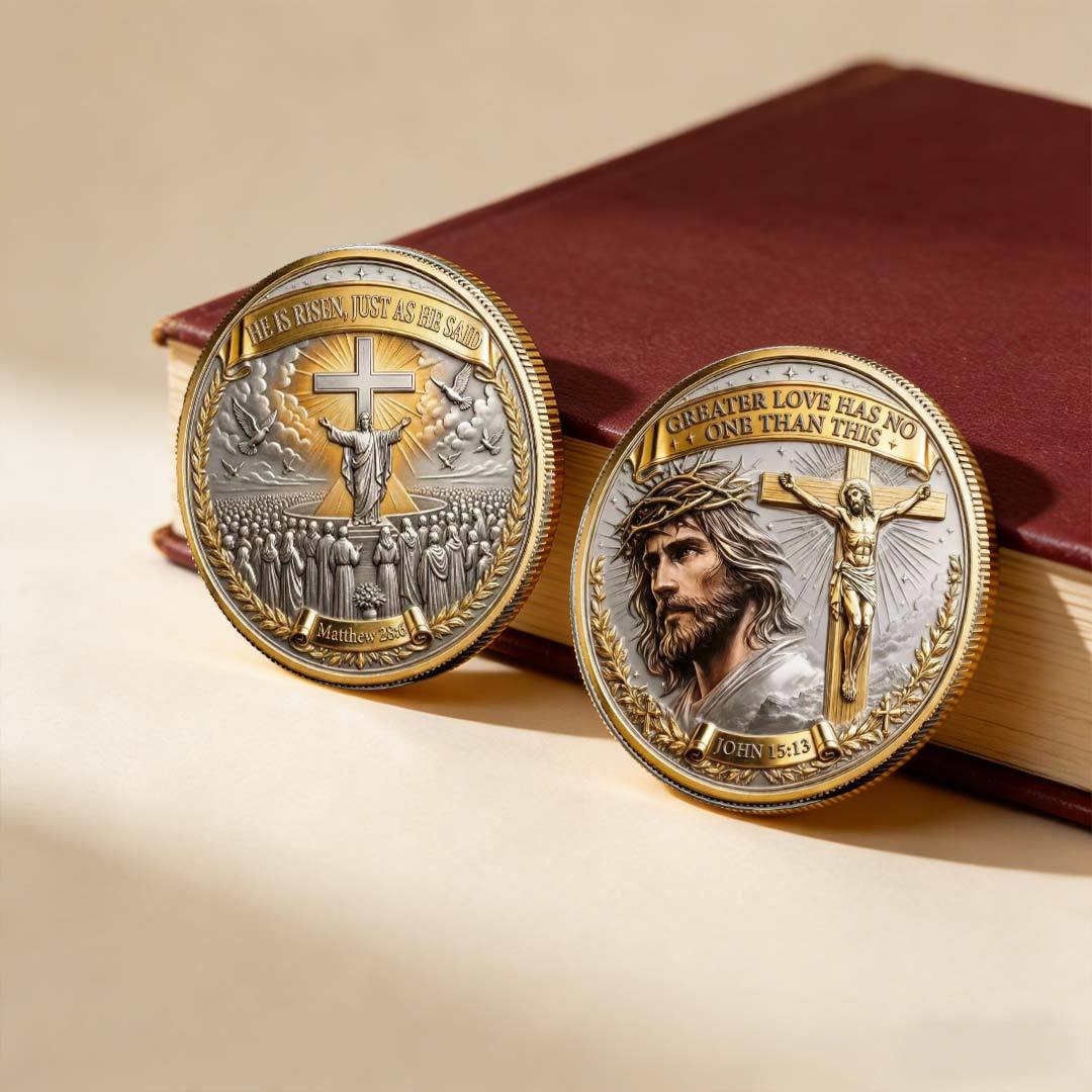 🏆NEW YEAR 60% OFF - ✝️Greater Love Christian Commemorative Coin 🕊️