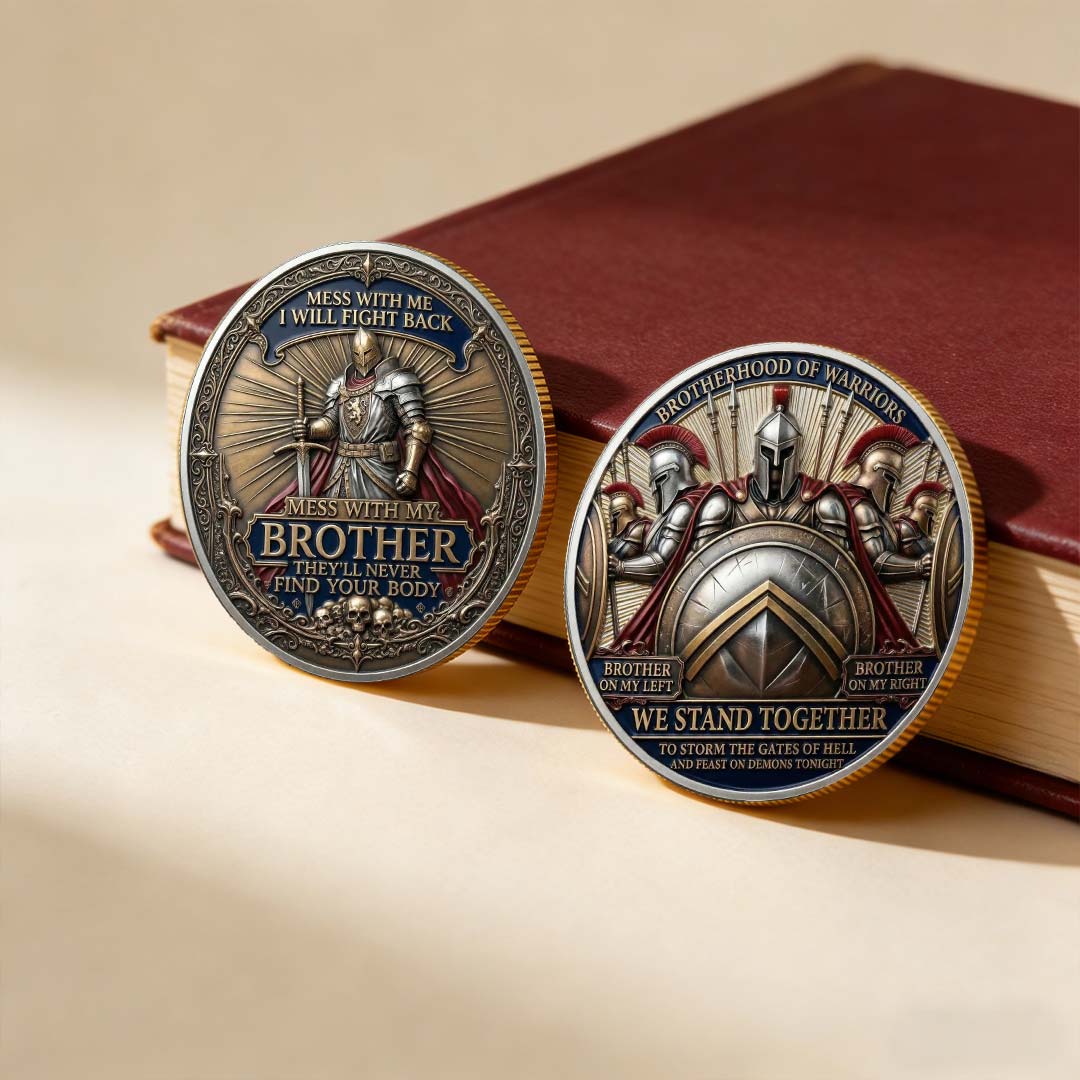 🏆Last Day 60% OFF - Brotherhood Warriors Commemorative Challenge Coin ⚔️🛡️🪙