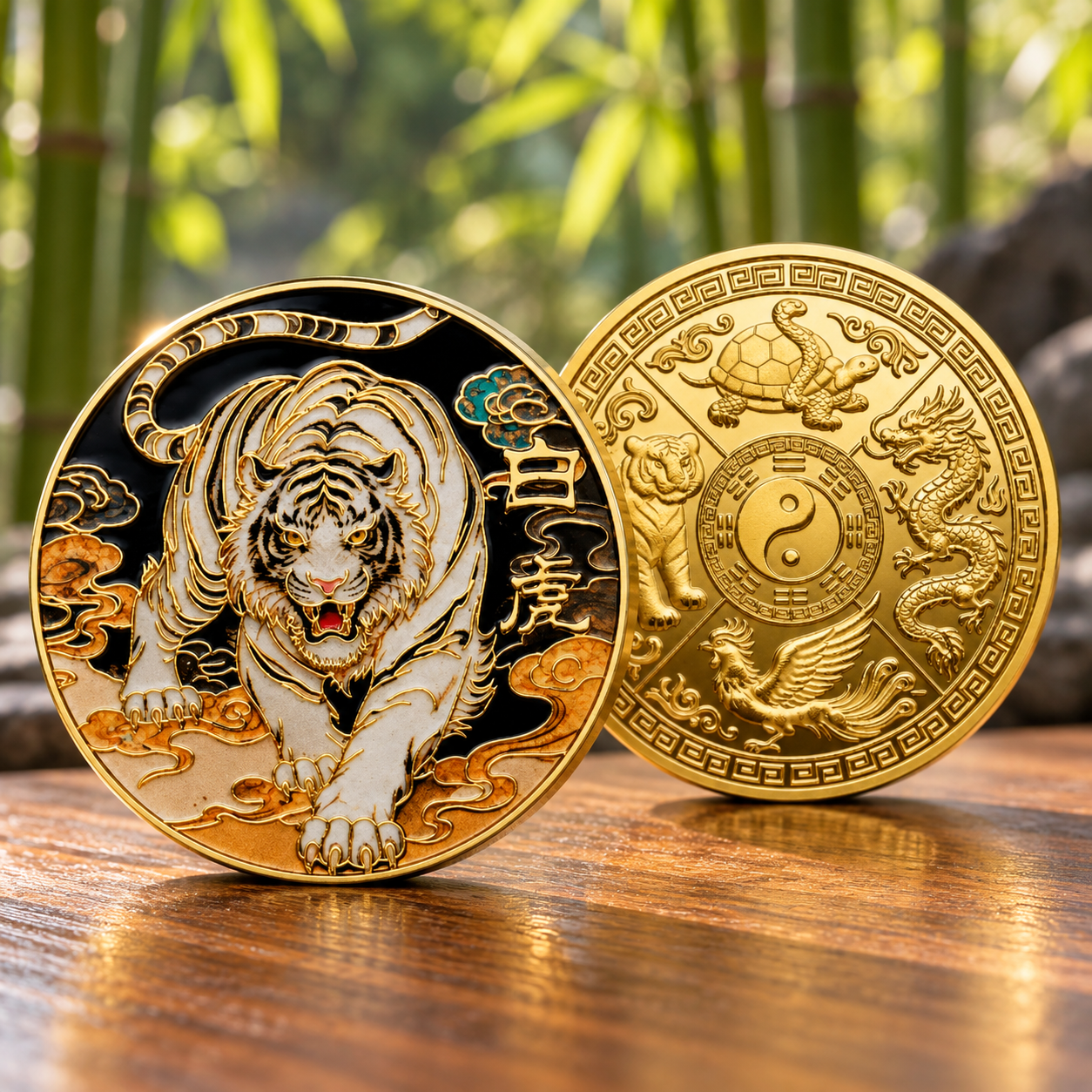 White Tiger Coin – Chinese Zodiac Animal Kingdom Collectible