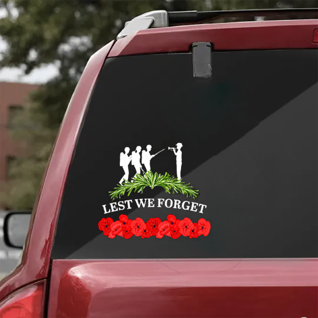 Lest We Forget  Sticker, Anzac Day Veteran Sticker-A0039