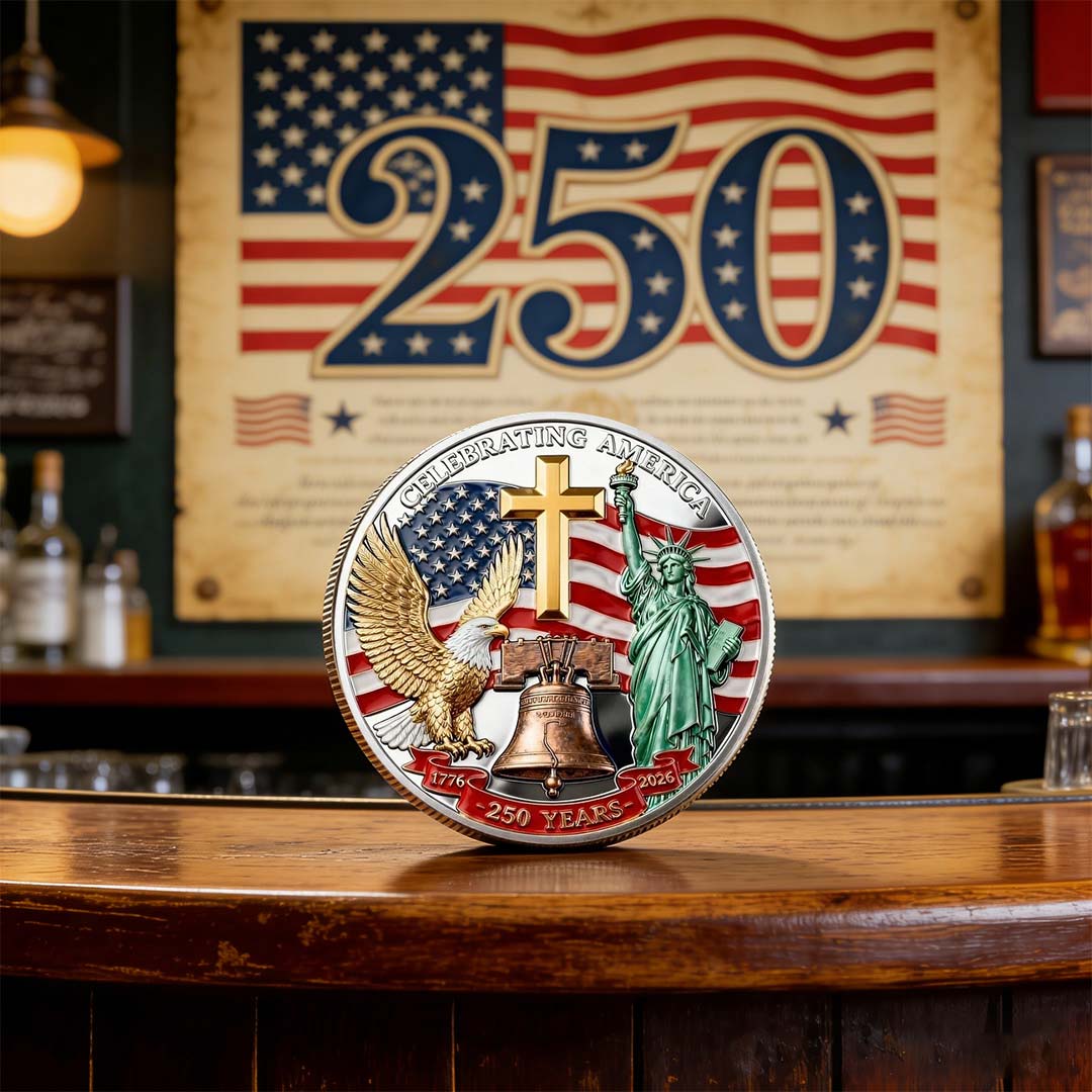 Flash Sale 60% OFF -“250 Years of Freedom” – America Semiquincentennial Commemorative Coin (1776–2026) 🇺🇸🪙