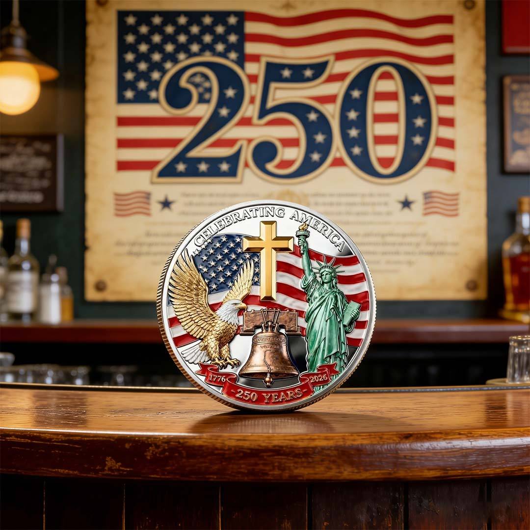 Flash Sale 60% OFF -“250 Years of Freedom” – America Semiquincentennial Commemorative Coin (1776–2026) 🇺🇸🪙