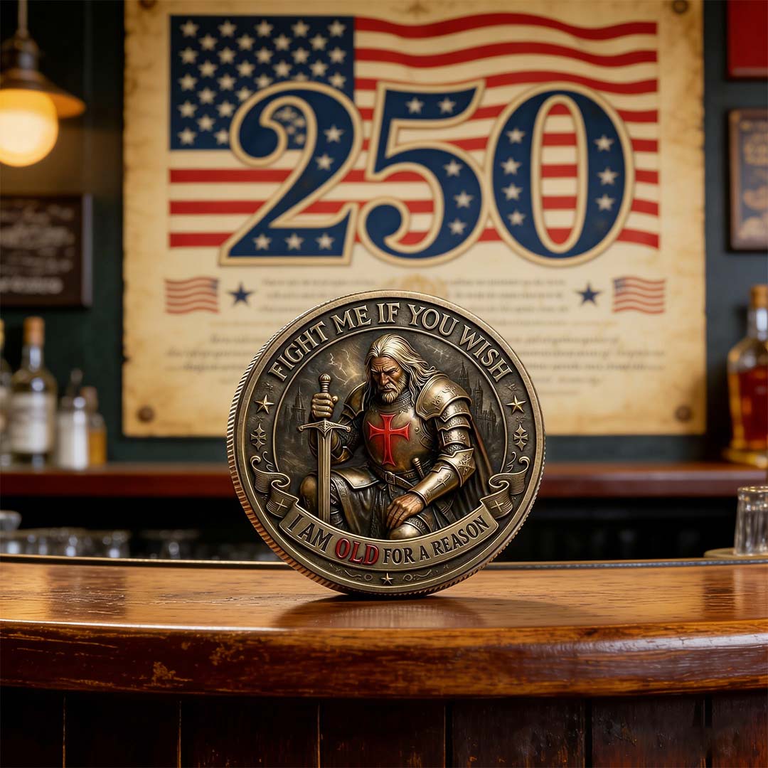 ⚔️ “Old Knight – A Warrior of Christ” Commemorative Coin 🛡️