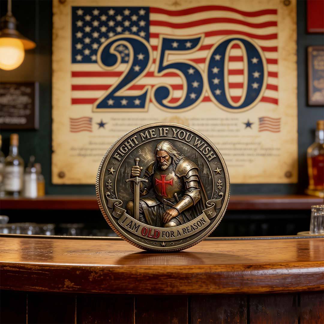 ⚔️ “Old Knight – A Warrior of Christ” Commemorative Coin 🛡️