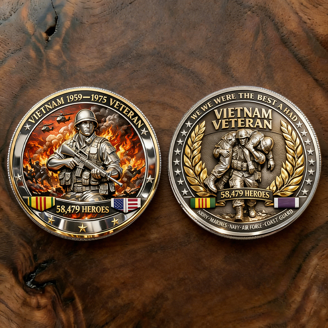 🏆Flash Sale 60% OFF - 🛩️🎖️Vietnam Veteran Tribute Coin – 58,479 Heroes