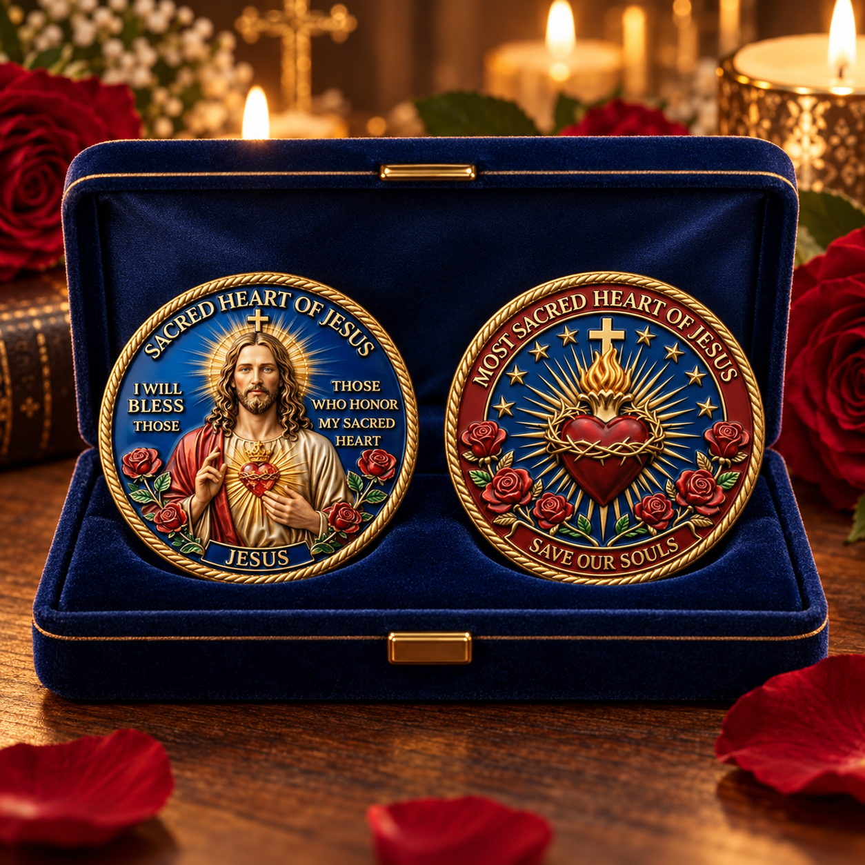 ❤️ Sacred Heart of Jesus Coin – Christian Faith & Blessing Collectible ✝️🪙
