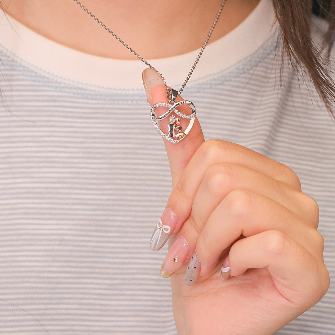 For Granddaughter - S925 You Will Always Have Me And I Will Always Have You Heart Necklace