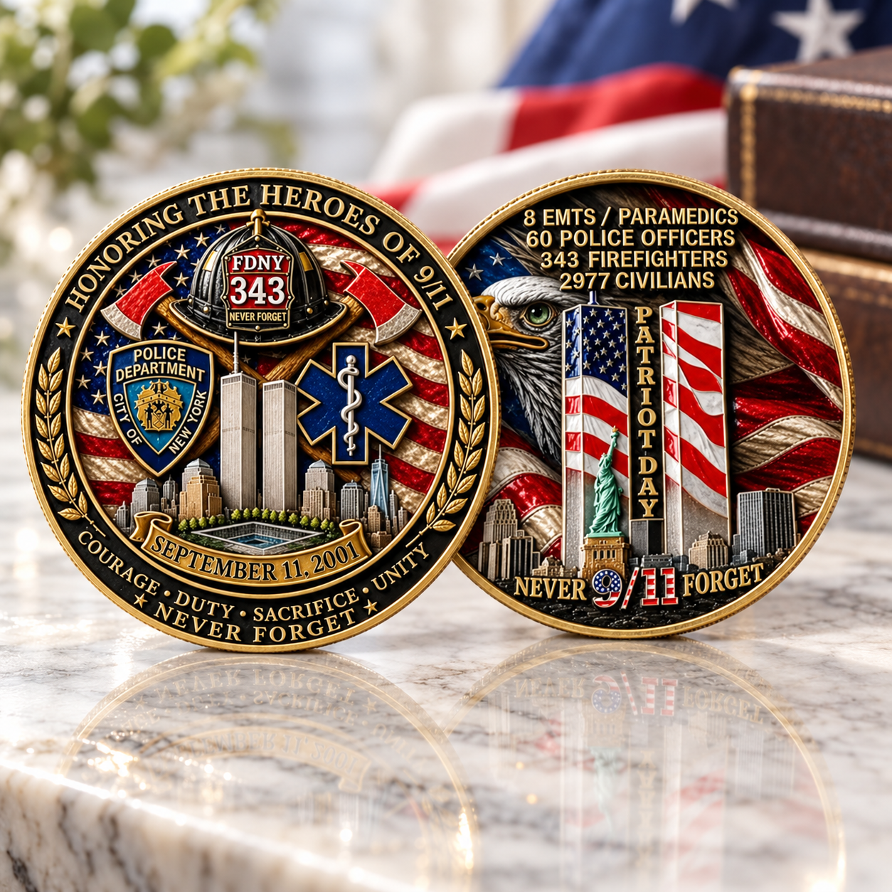 9/11 Memorial Coin – Honoring the Heroes of September 11