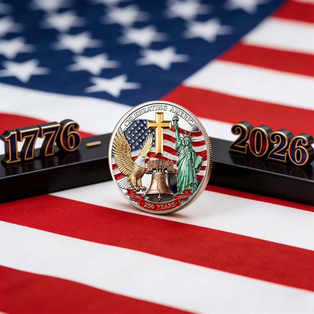 Flash Sale 60% OFF -“250 Years of Freedom” – America Semiquincentennial Commemorative Coin (1776–2026) 🇺🇸🪙