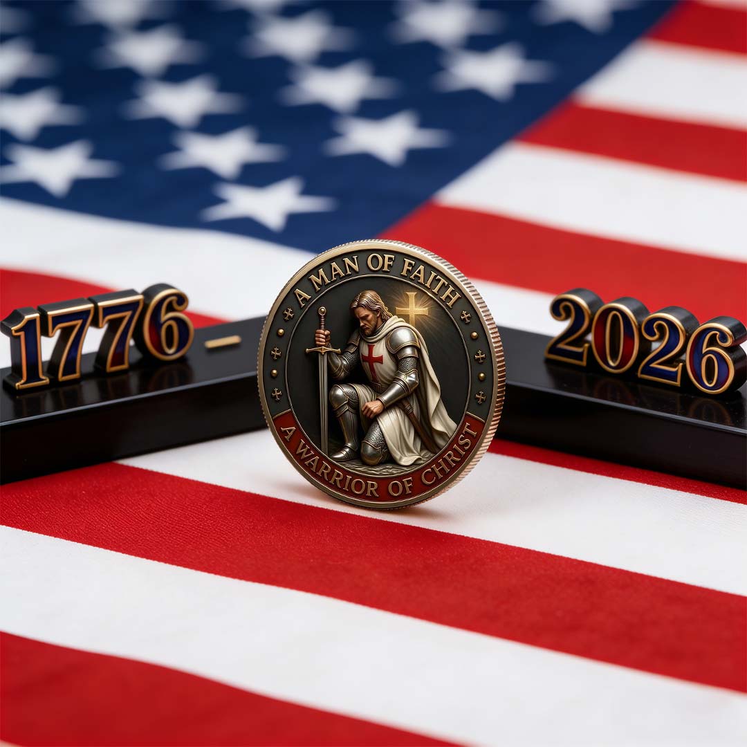 ⚔️ “Old Knight – A Warrior of Christ” Commemorative Coin 🛡️