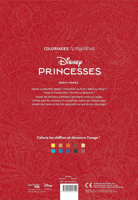 Princess Mystery Color-by-Number Coloring Book