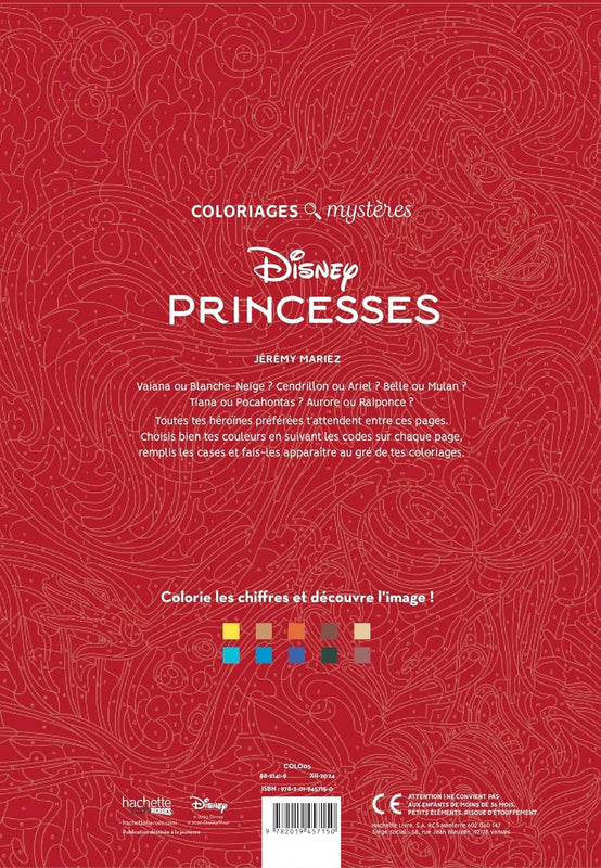 Princess Mystery Color-by-Number Coloring Book