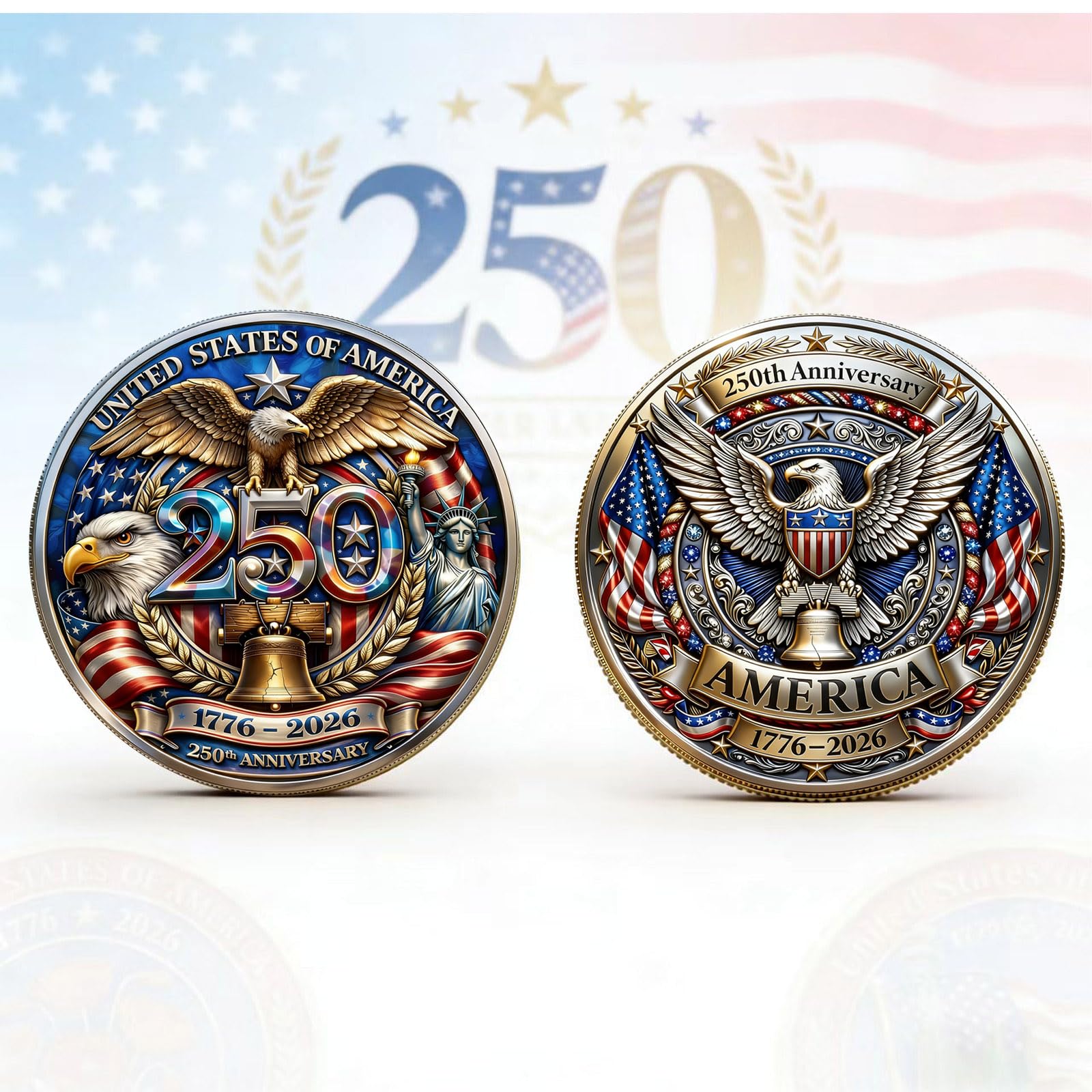 [BUY 2 GET 1 FREE]- U.S 250th Anniversary Commemorative Coin