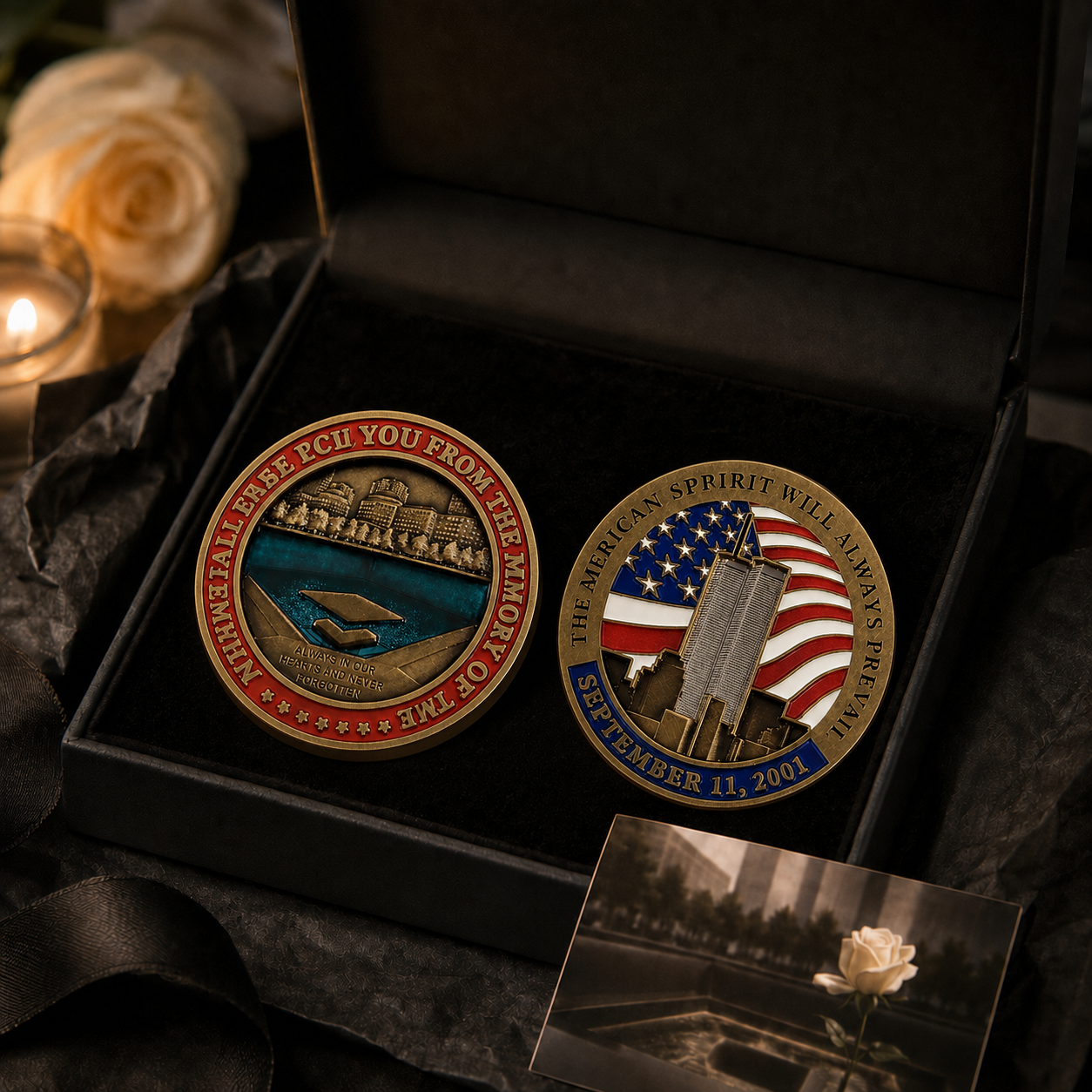 September 11 Memorial Challenge Coin – No Day Shall Erase You From the Memory of Time
