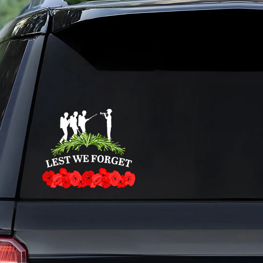 Lest We Forget  Sticker, Anzac Day Veteran Sticker-A0039