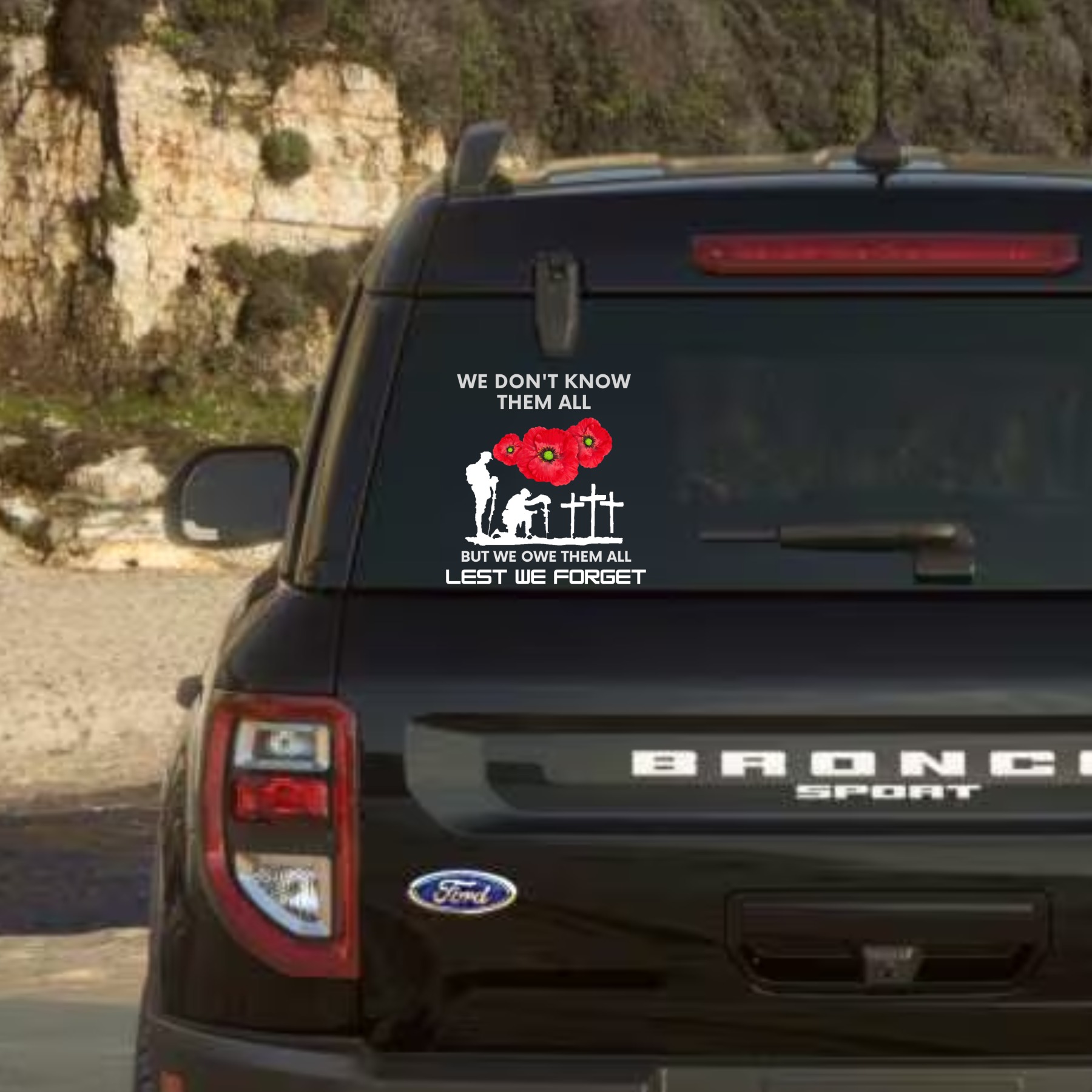 Honor and Remember Our Heroes Car Decal