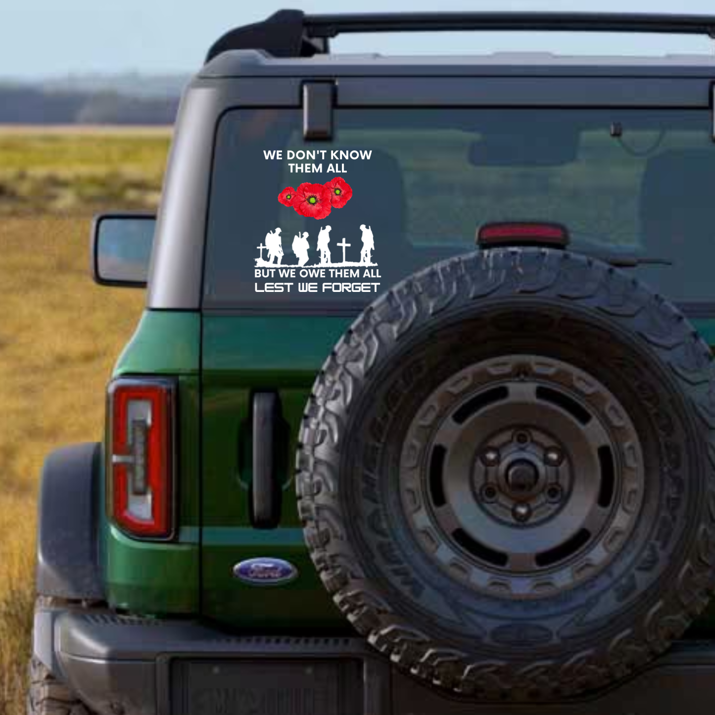 Honor and Remember Our Heroes Car Decal