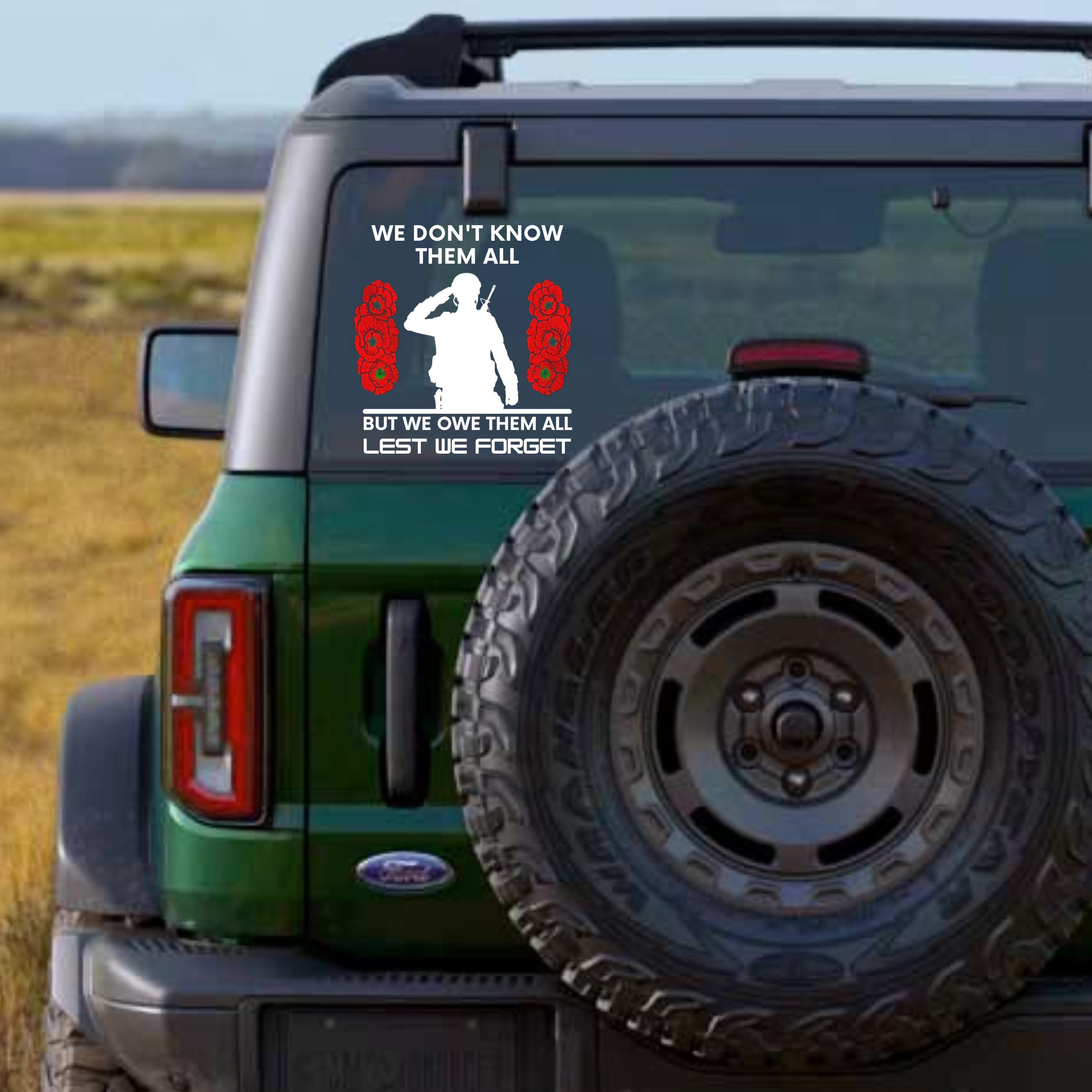 Honor and Remember Our Heroes Car Decal