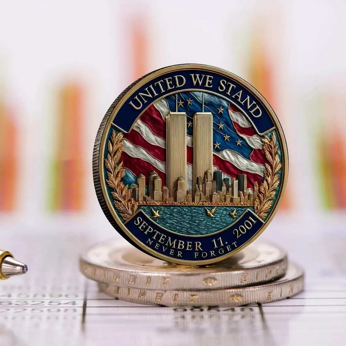 9/11 United We Stand Memorial Coin – September 11, 2001 Never Forget | Patriotic Remembrance Challenge Coin 🎖️ | Last Day 50% OFF 🔥
