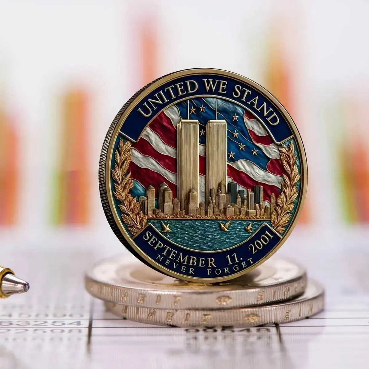9/11 United We Stand Memorial Coin – September 11, 2001 Never Forget | Patriotic Remembrance Challenge Coin 🎖️ | Last Day 50% OFF 🔥