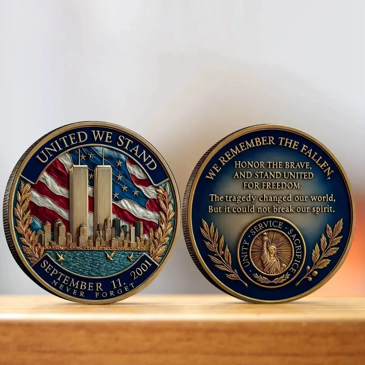 9/11 United We Stand Memorial Coin – September 11, 2001 Never Forget | Patriotic Remembrance Challenge Coin 🎖️ | Last Day 50% OFF 🔥