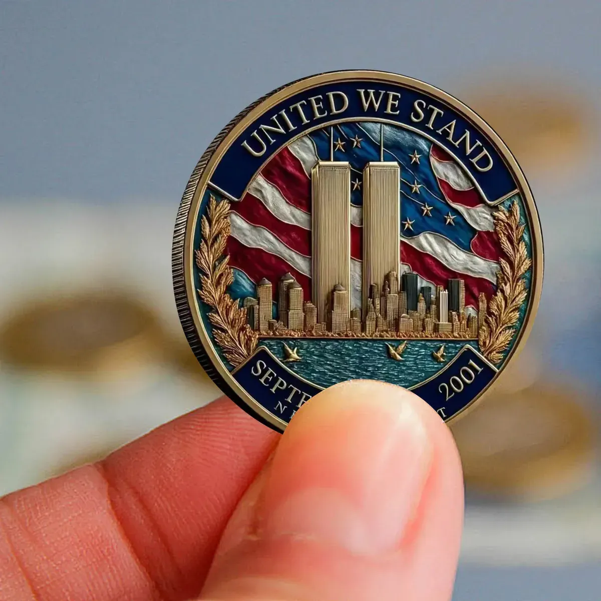 9/11 United We Stand Memorial Coin – September 11, 2001 Never Forget | Patriotic Remembrance Challenge Coin 🎖️ | Last Day 50% OFF 🔥