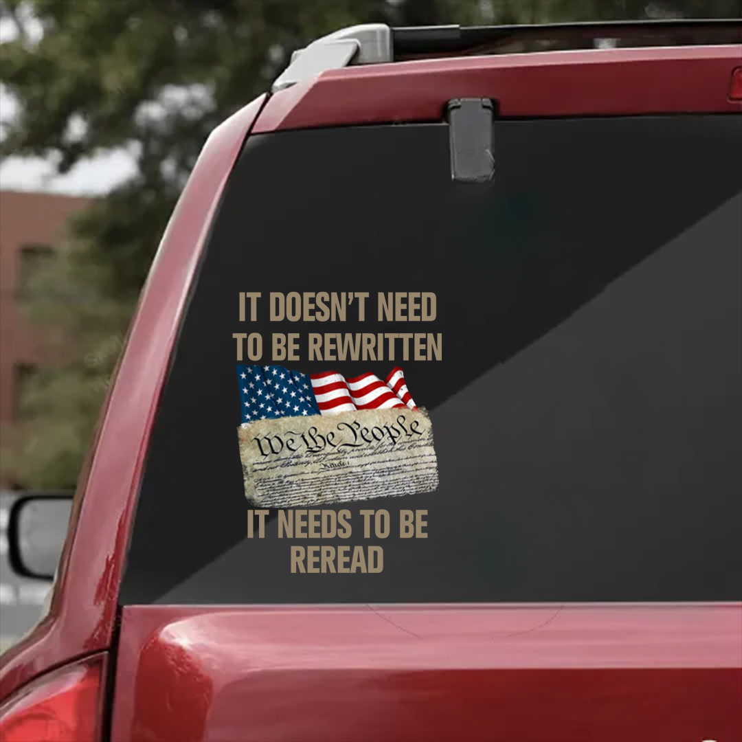 It Needs To Be Reread Veterans Stickers-Independence Day Sticker