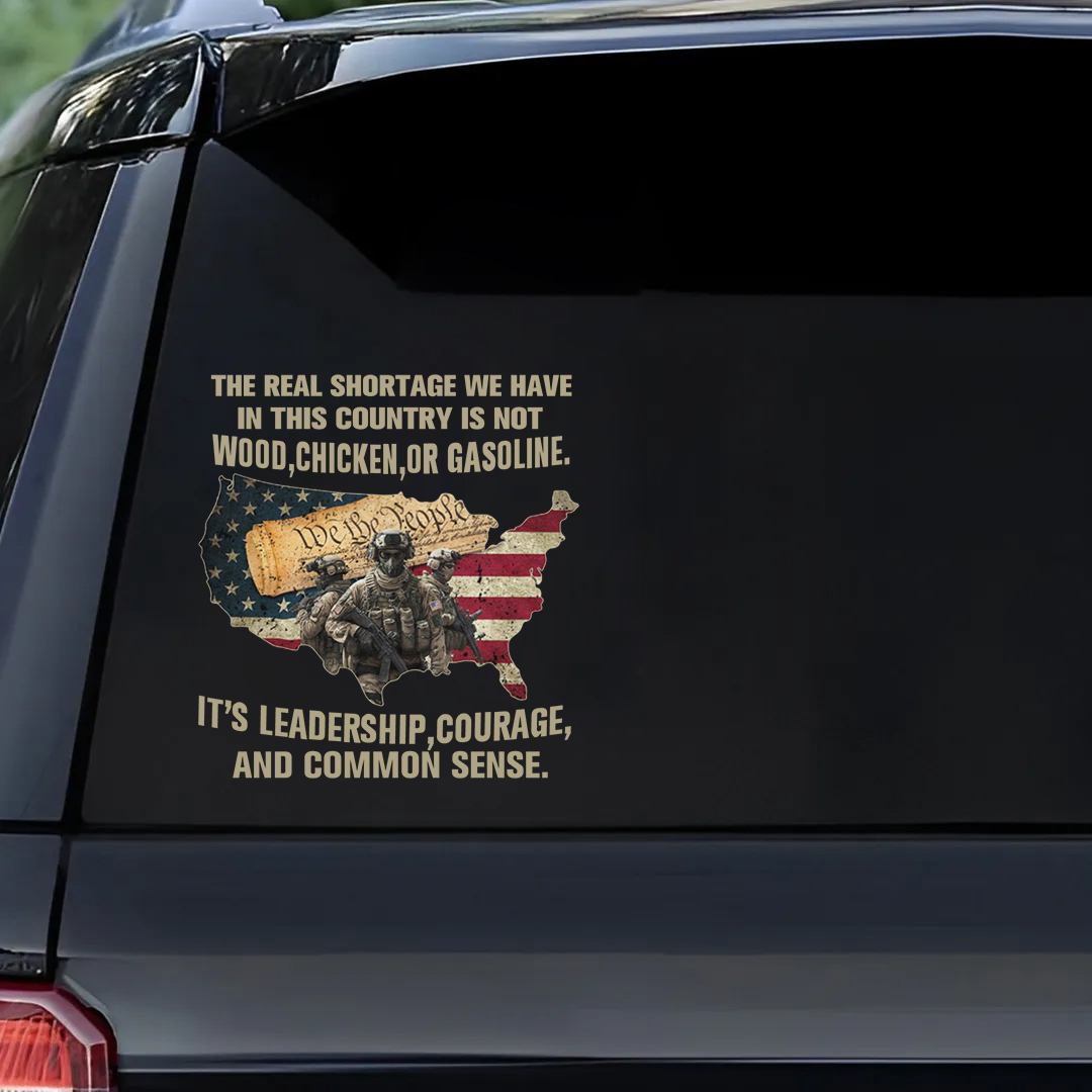 Real Shortage We Have Veterans Stickers-Independence Day Sticker