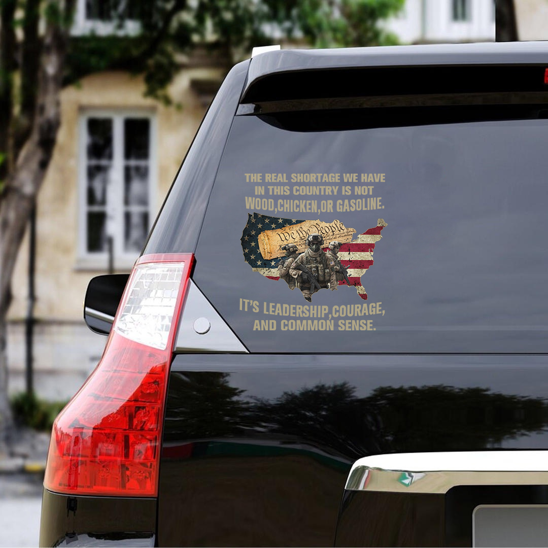 Real Shortage We Have Veterans Stickers-Independence Day Sticker
